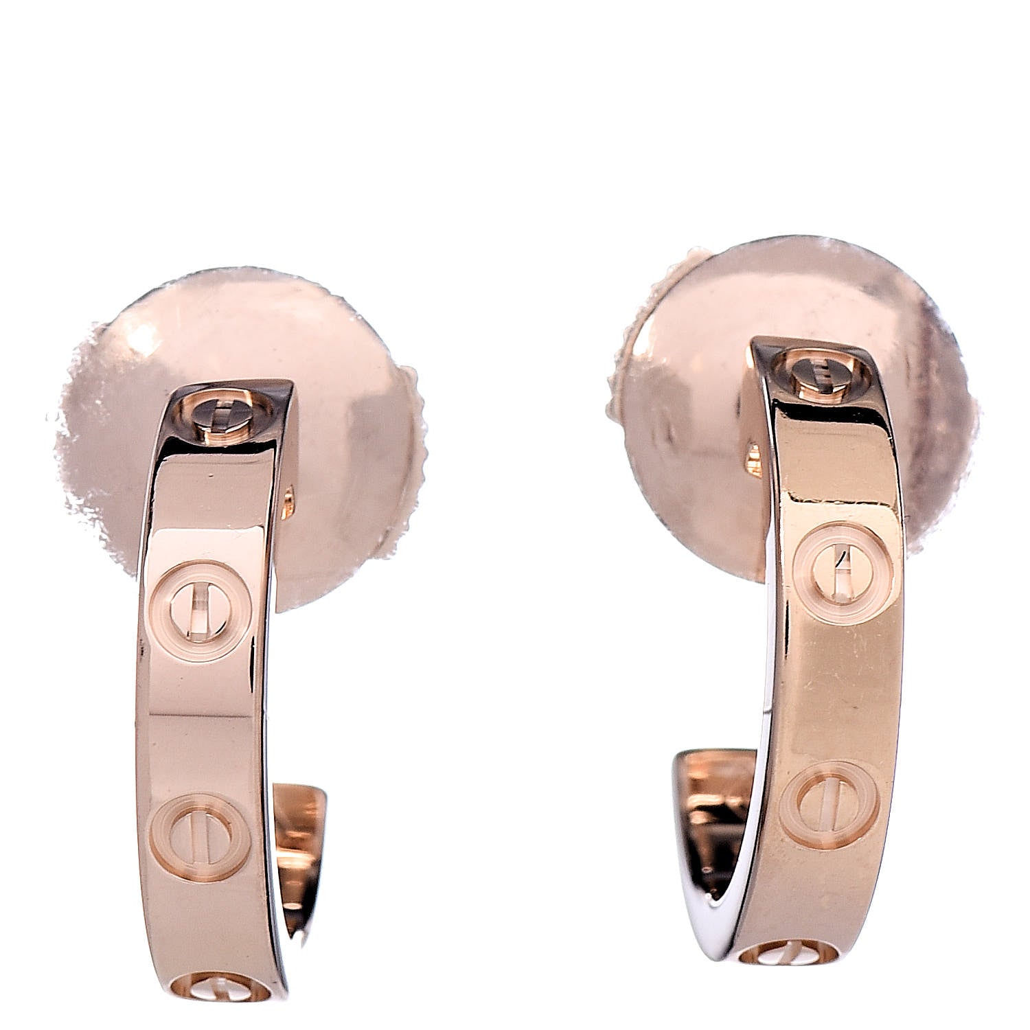 Cartier 18K Pink Gold Small LOVE Hoop Earrings 1 of 6