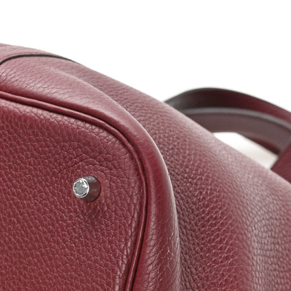 Hermes Taurillon Clemence Picotin Lock 26 GM Bordeaux 12 of 12
