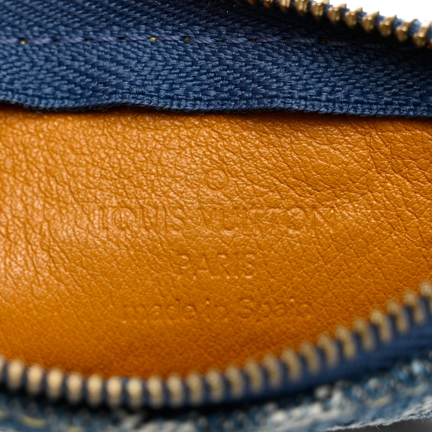 Monogram Denim Key Pouch Blue