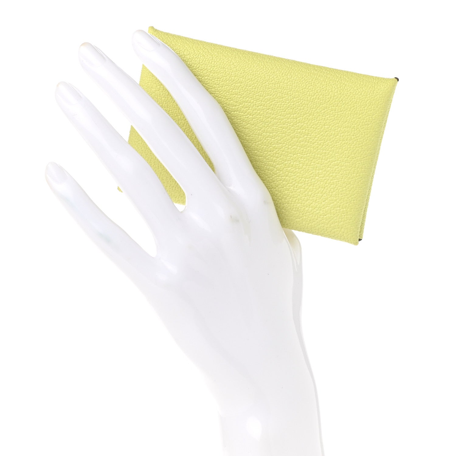 Hermes Chevre Mysore Verso Calvi Card Case Jaune Bourgeon Nata 2 of 8