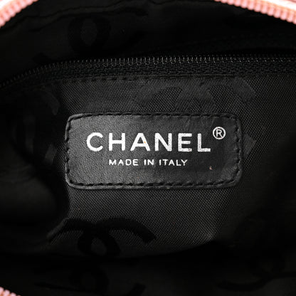 Chanel Calfskin Quilted Cambon Pochette Pink Black 6 of 10