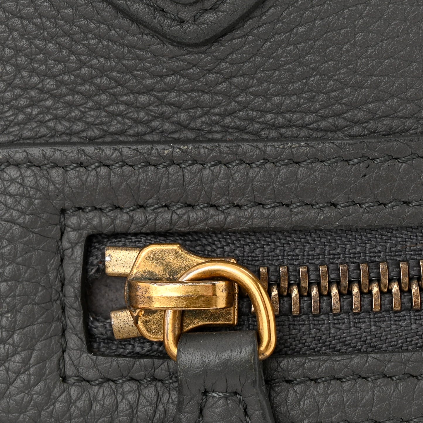 Baby Drummed Calfskin Micro Luggage Kohl