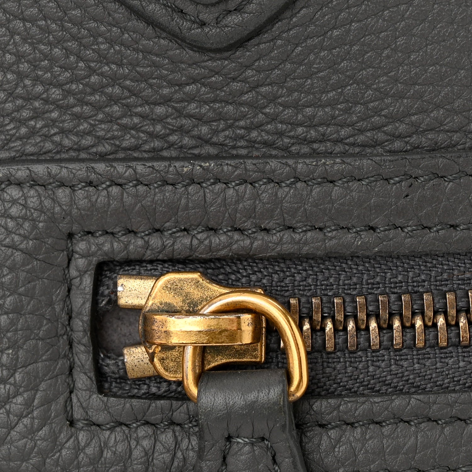 Celine Baby Drummed Calfskin Micro Luggage Kohl 16 of 18