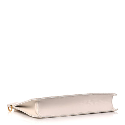Versace Calfskin Quilted Tribute Icon Crossbody Flat Pouch White 4 of 13