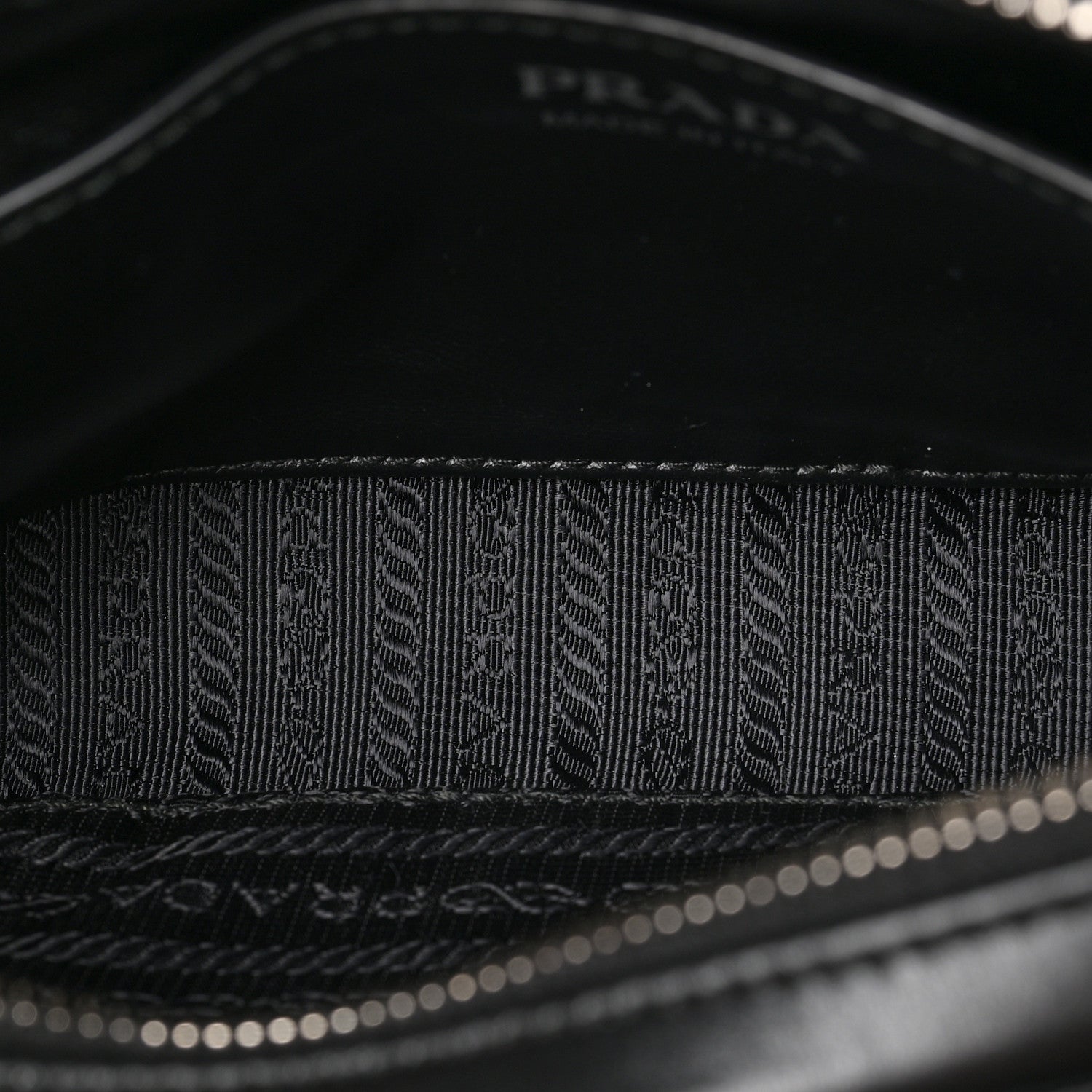 Prada Soft Calfskin Impunture Diagramme Belt Bag Black 5 of 10