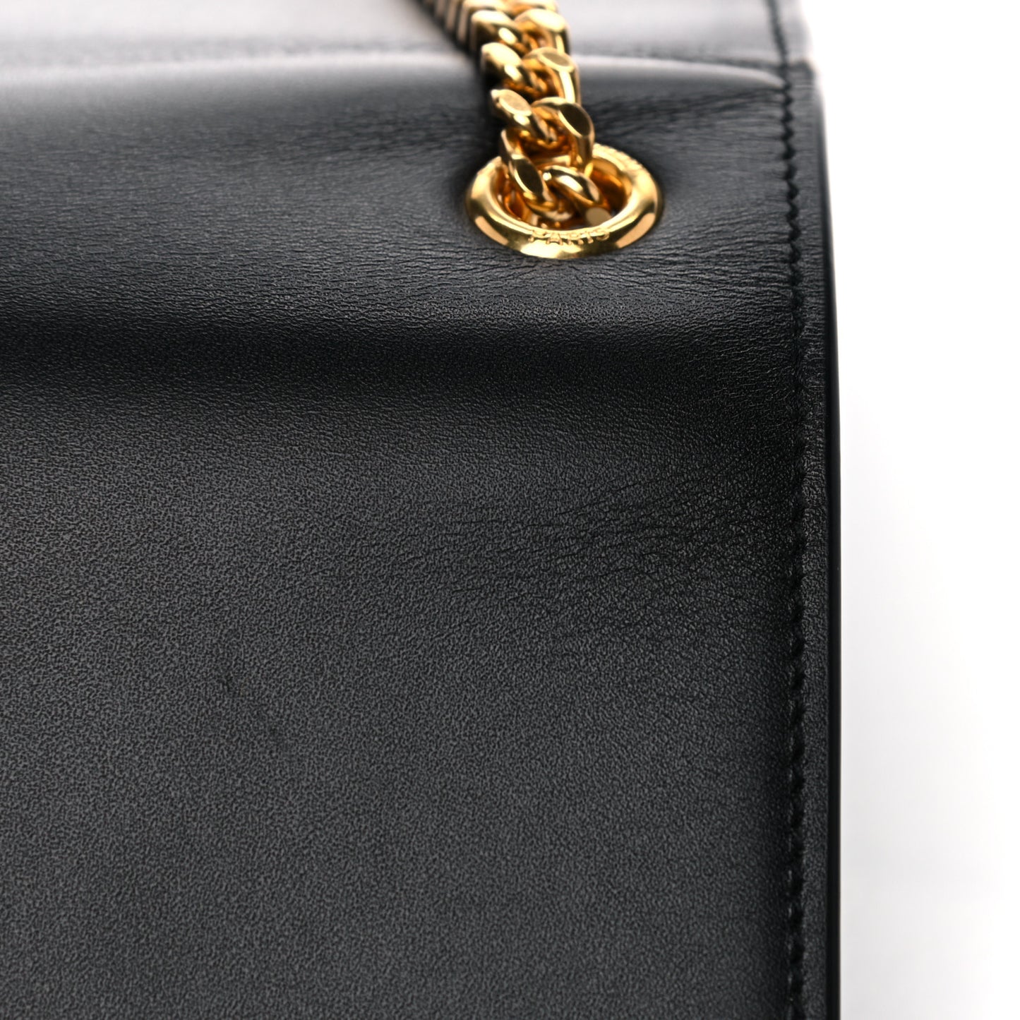 Calfskin Small Classic Monogram Kate Tassel Satchel Black