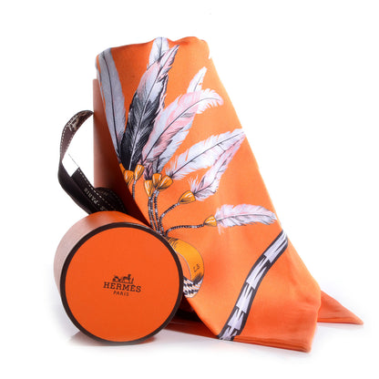 Hermes Silk Brazil Maxi Twilly Orange 8 of 8