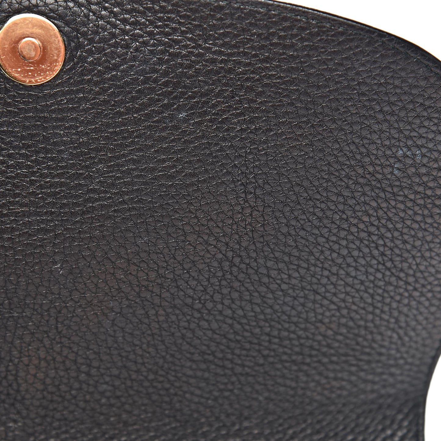 Pebbled Calfskin Medium Soho Flap Crossbody Black