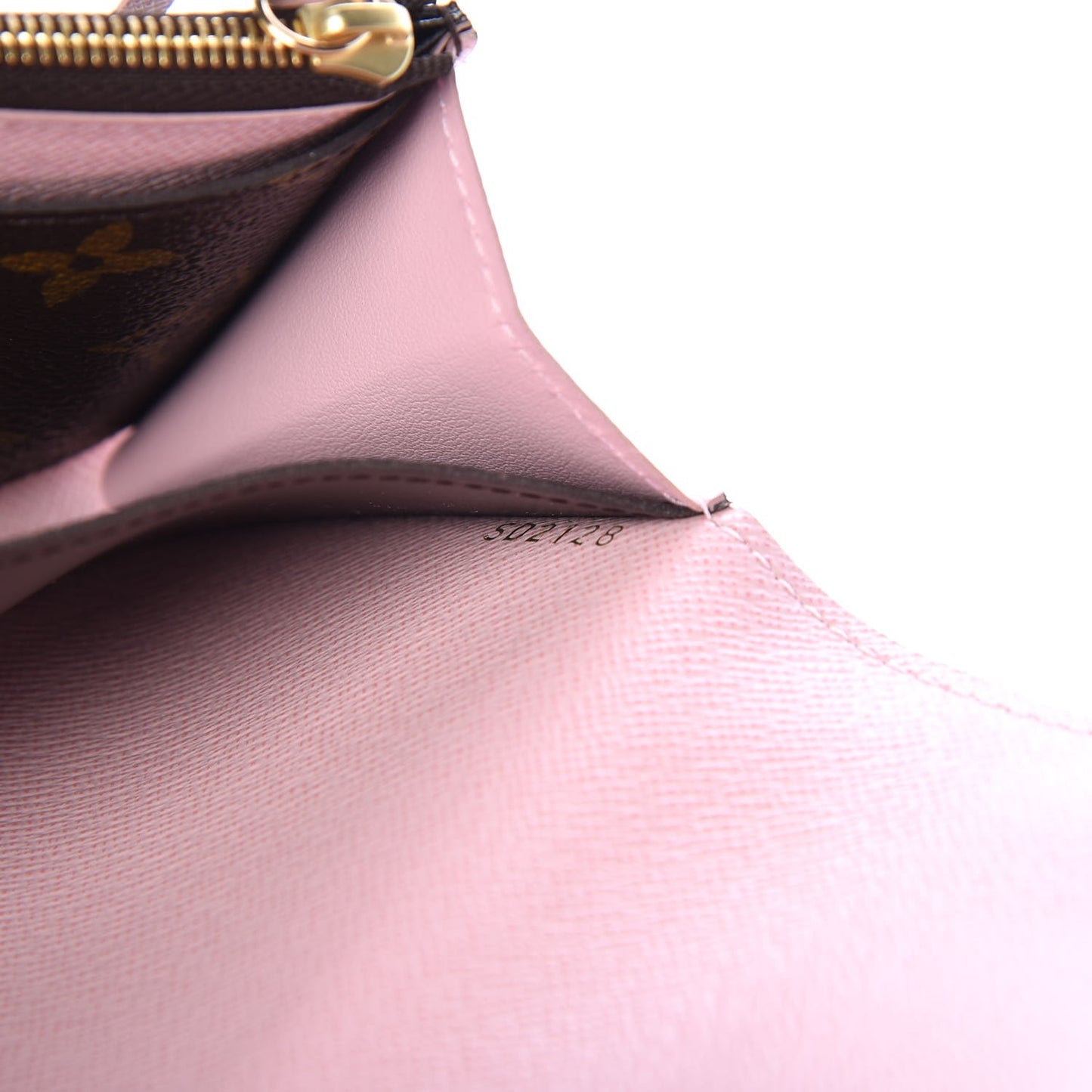 Monogram Emilie Wallet Rose Ballerine