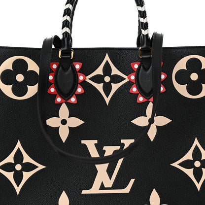 Louis Vuitton Empreinte Monogram Giant Crafty Onthego GM Black Creme 7 of 9