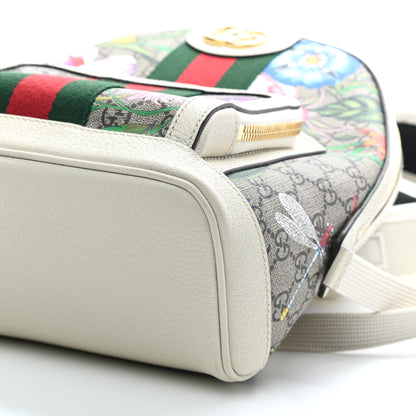 Gucci GG Supreme Monogram Flora Web Small Ophidia Day Backpack White 9 of 9