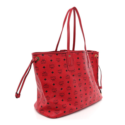 MCM Visetos Large Liz Reversible Shopper Tote Ruby Red 5 of 25