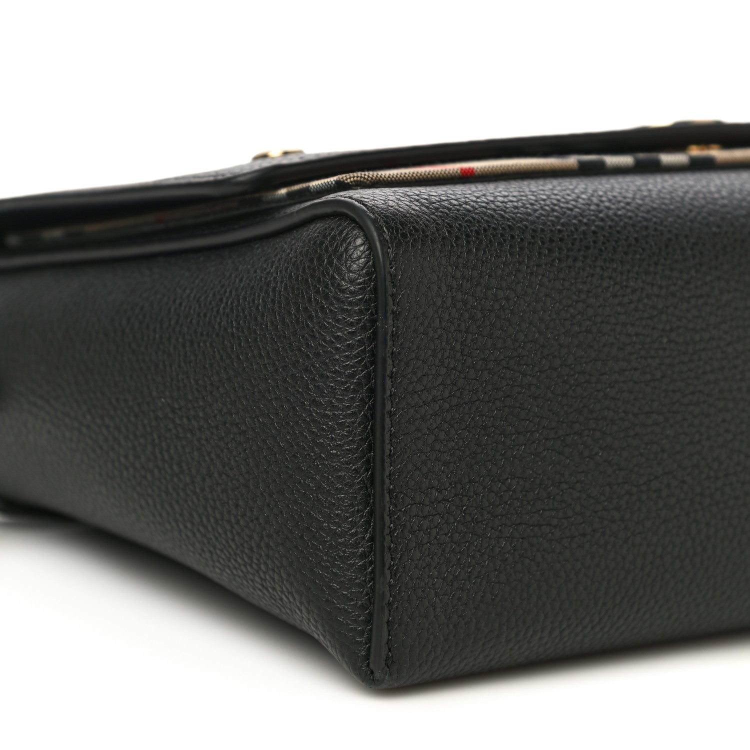 Burberry Grainy Calfskin Vintage Check Note Crossbody Bag Black 8 of 11