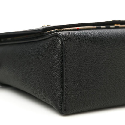 Burberry Grainy Calfskin Vintage Check Note Crossbody Bag Black 8 of 11