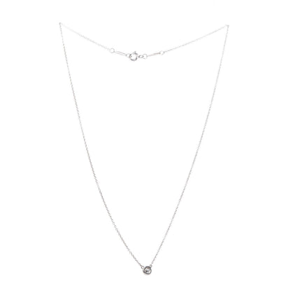 Tiffany Sterling Silver Diamond .10ct Elsa Peretti Diamonds by the Yard Pendant Necklace 3 of 6
