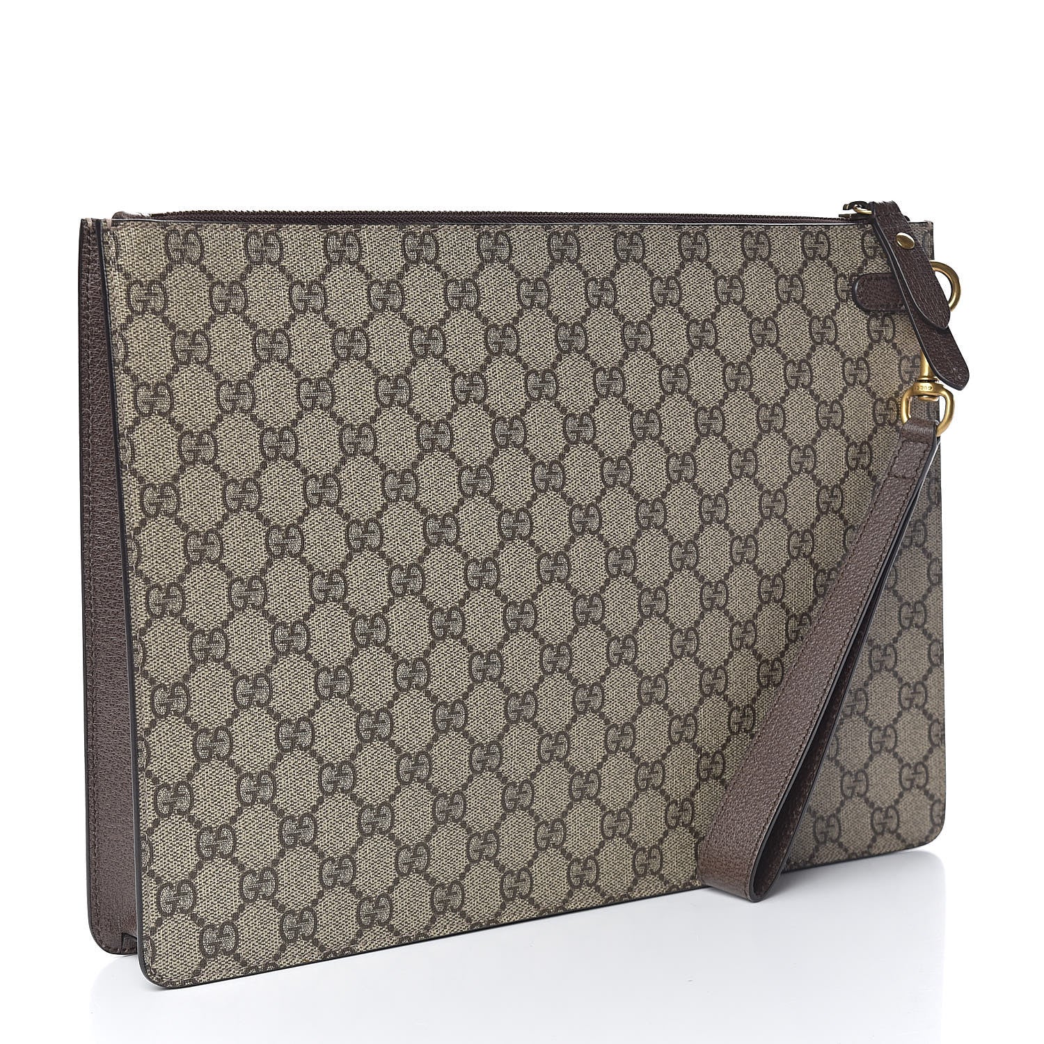 Gucci GG Supreme Monogram Web Animalier Bee Embroidered Medium Documents Holder Beige New Acero 3 of 16
