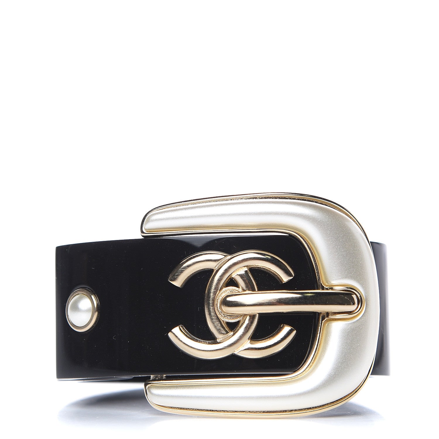 Chanel Resin CC Buckle Cuff Black 1 of 5