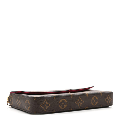 Louis Vuitton Monogram Pochette Felicie Chain Wallet Fuchsia 5 of 11