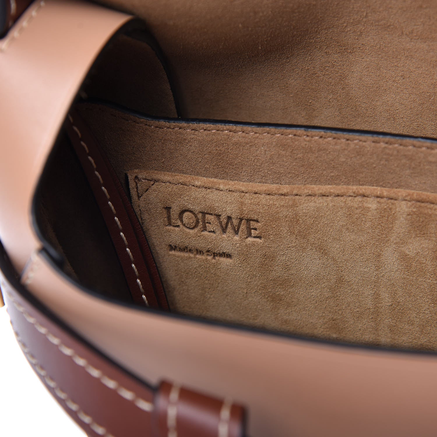 Loewe Calfskin Small Gate Crossbody Bag Taupe 8 of 9