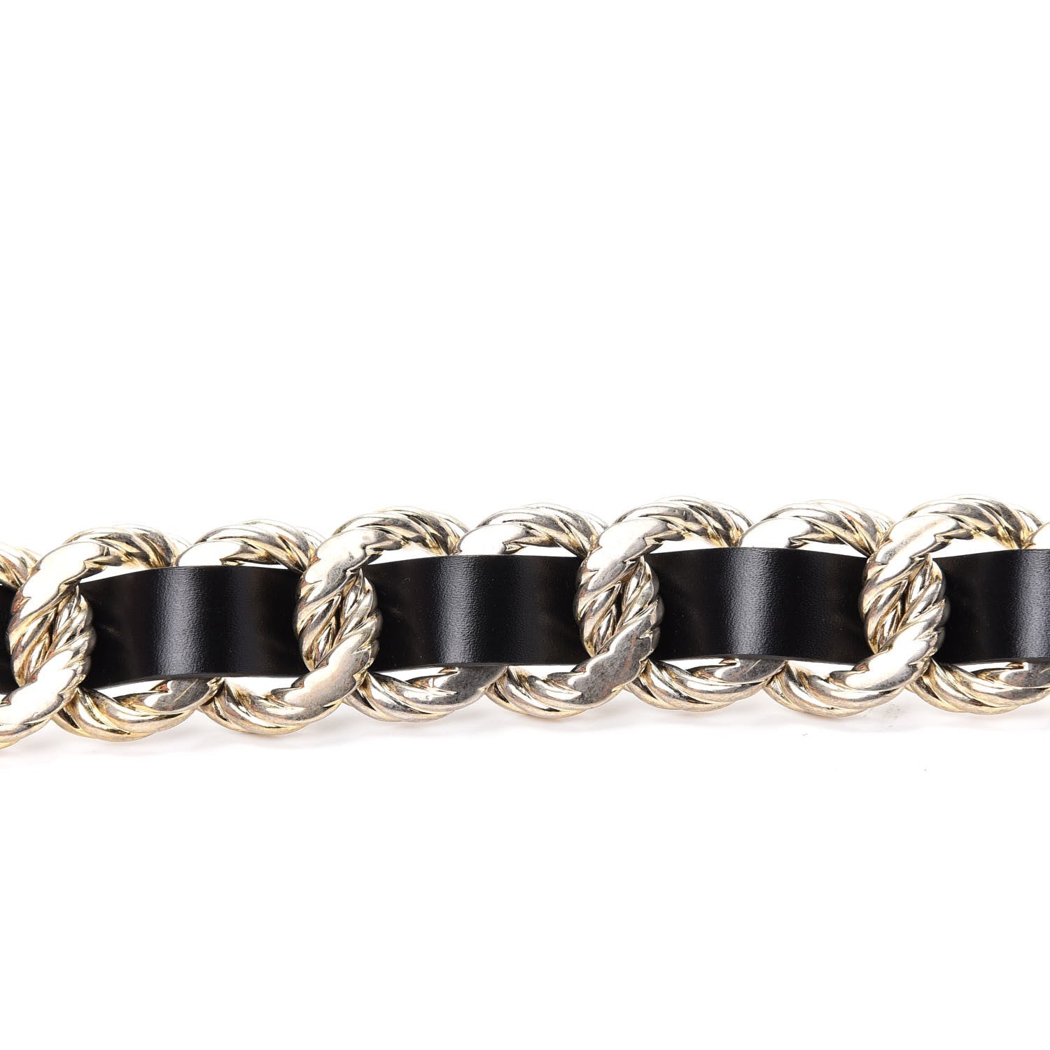 Gucci Calfskin Torchon Double G Chain 25mm Belt 90 36 Black 5 of 6