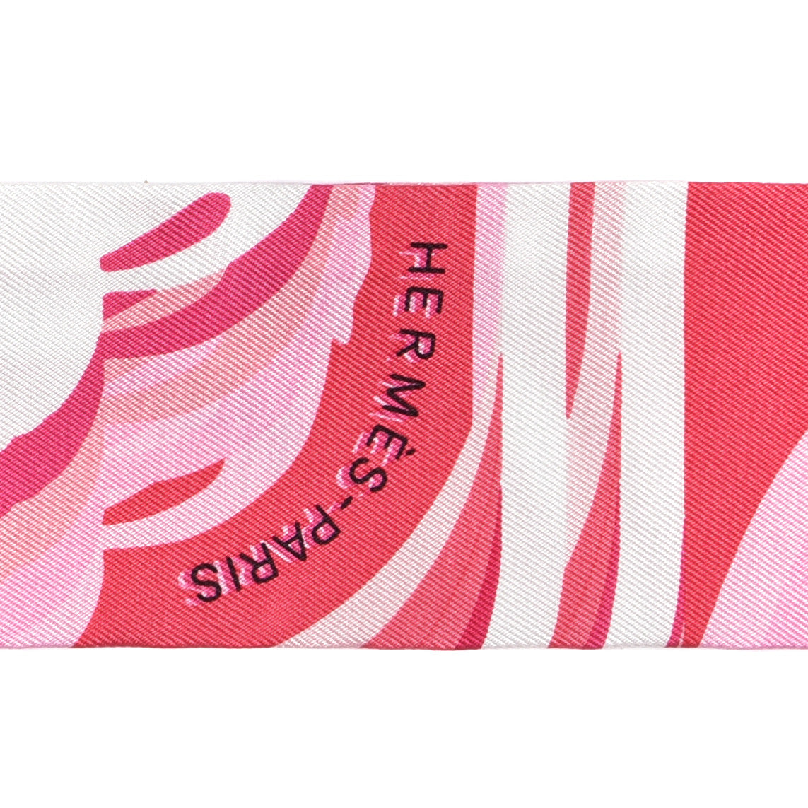 Hermes Silk Brides de Gala Shadow Twilly Rose Blanc Fuchsia 3 of 4