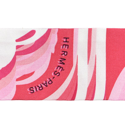 Hermes Silk Brides de Gala Shadow Twilly Rose Blanc Fuchsia 3 of 4