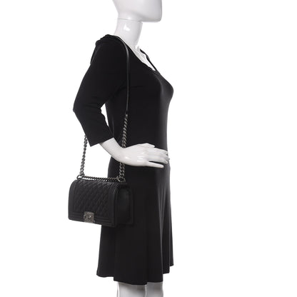 Chanel Caviar Quilted Medium Boy Flap Black 2 of 10