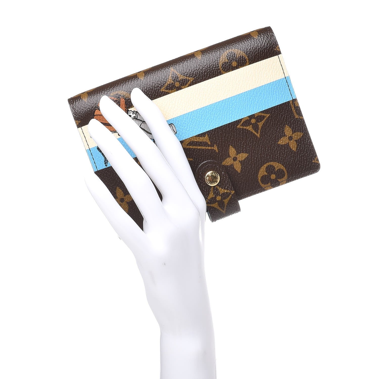 Louis Vuitton Monogram Groom Small Ring Agenda Cover Blue 2 of 7