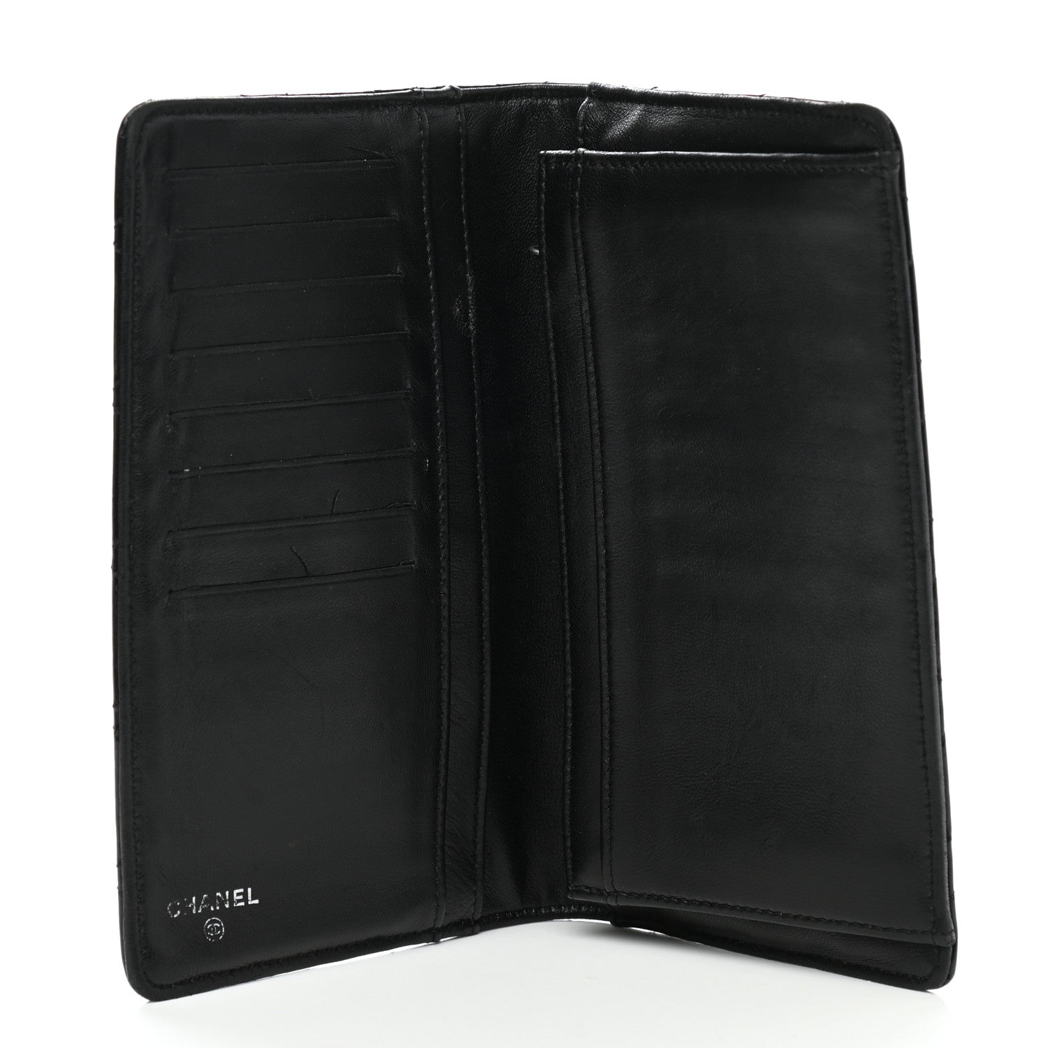 Chanel Patent Quilted Flap Wallet Black 5 of 12