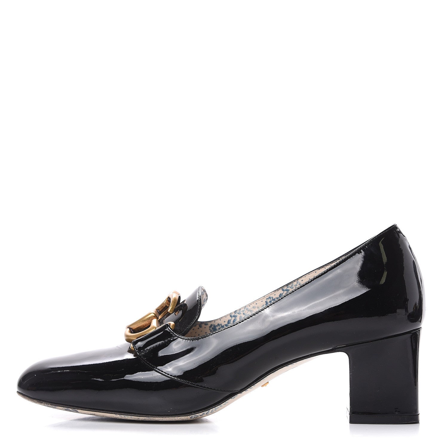 Gucci Vernice GG Victoire 55mm Loafer Pumps 39 Black 1 of 13