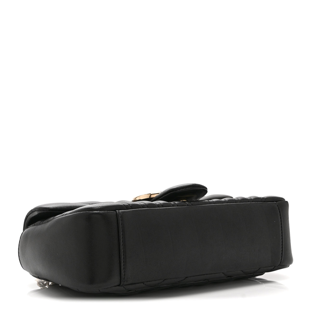 Lambskin Matelasse Medium GG Marmont Shoulder Bag Black