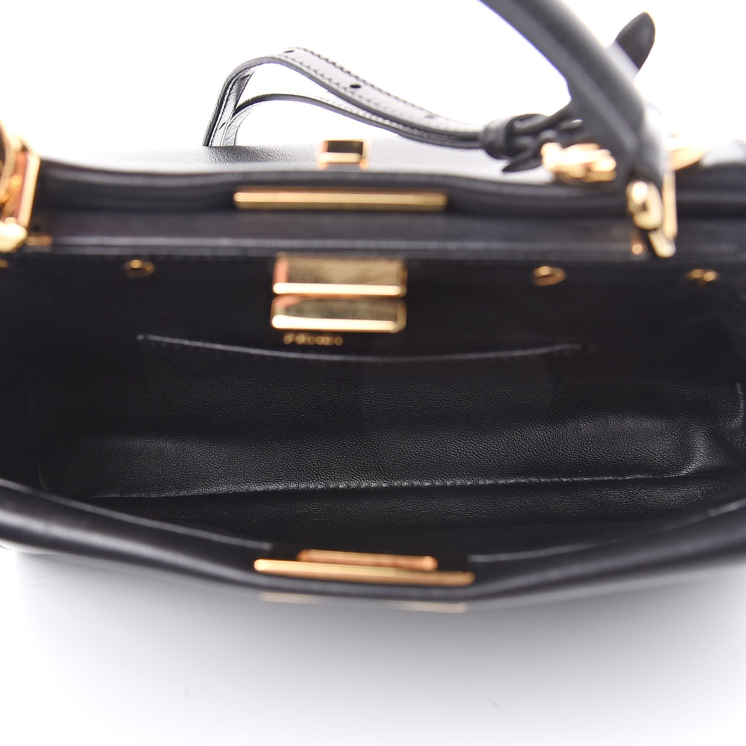Fendi Nappa Mini Peekaboo Iconic Satchel Black 6 of 11