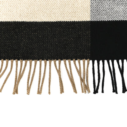 Burberry Wool Cashmere Half Mega Check Pocket Cape Scarf Archive Beige 5 of 6