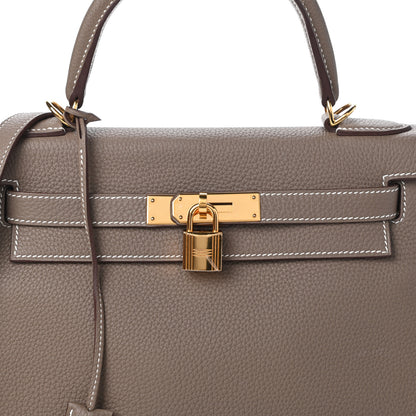 Hermes Togo Kelly Retourne 28 Etoupe 8 of 10