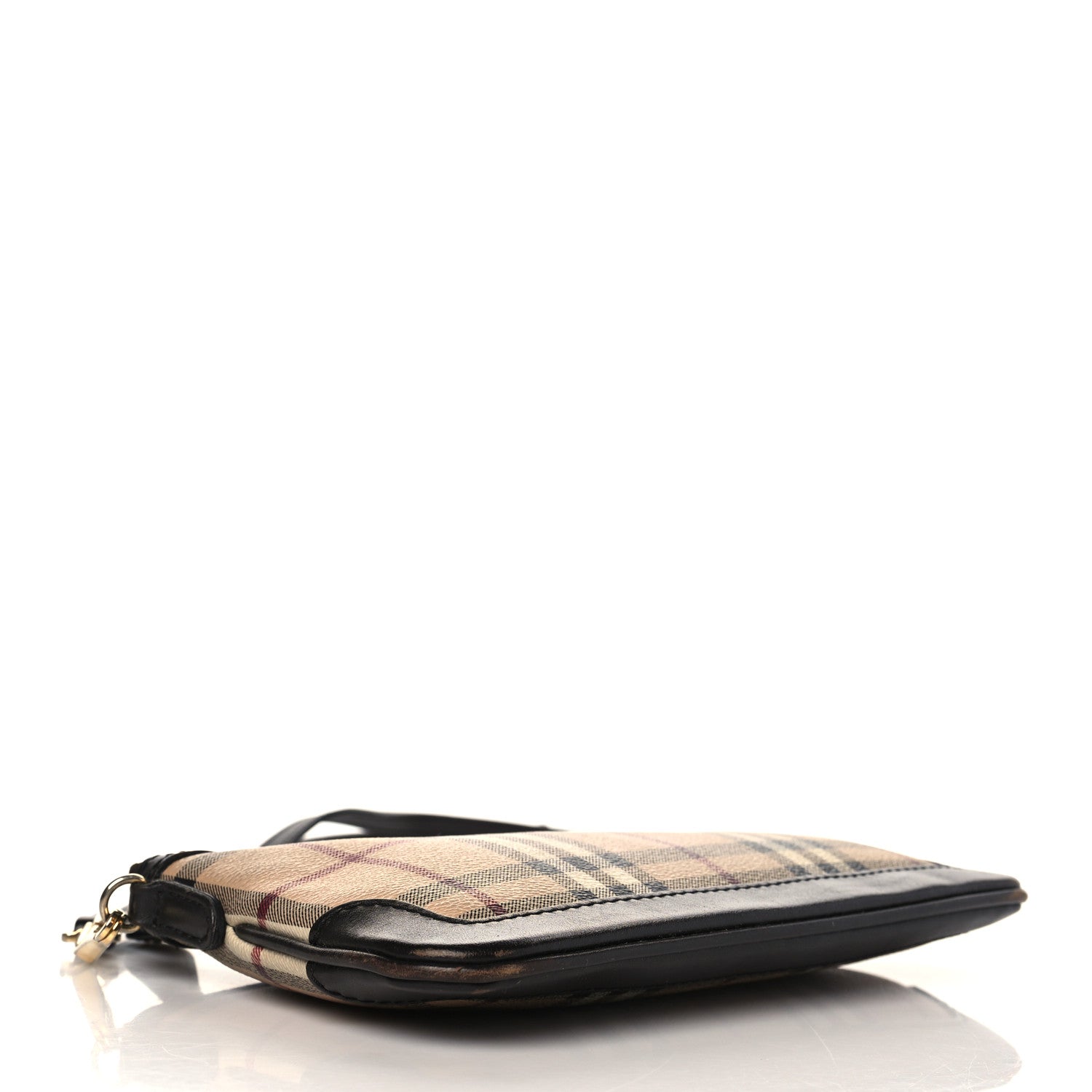 Burberry Haymarket Check Small Peyton Crossbody Clutch Bag Chocolate 4 of 8