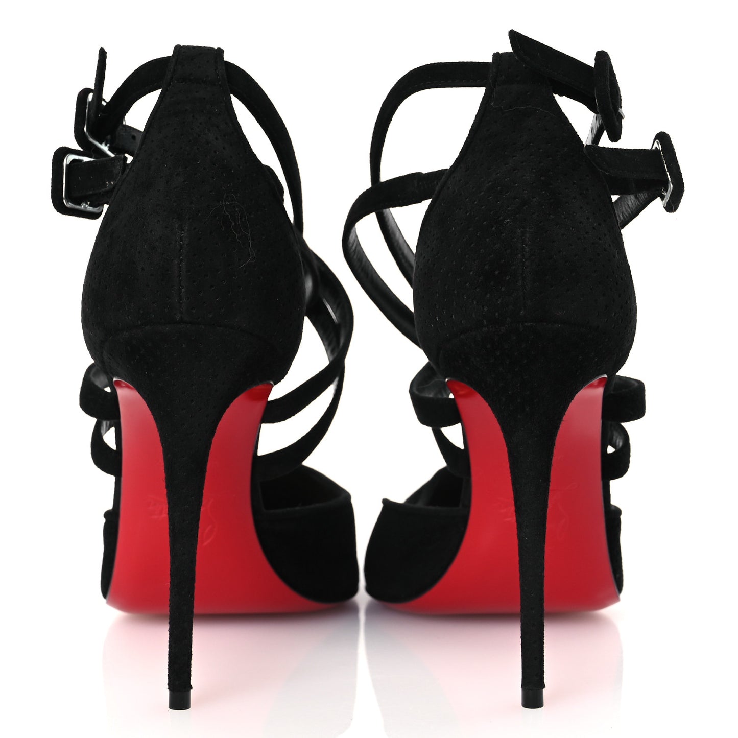 Veau Velours Perforated Victorilla 100 Pumps 39 Black