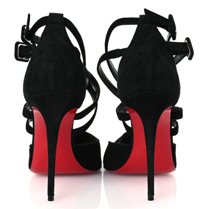 Christian Louboutin Veau Velours Perforated Victorilla 100 Pumps 39 Black 6 of 11