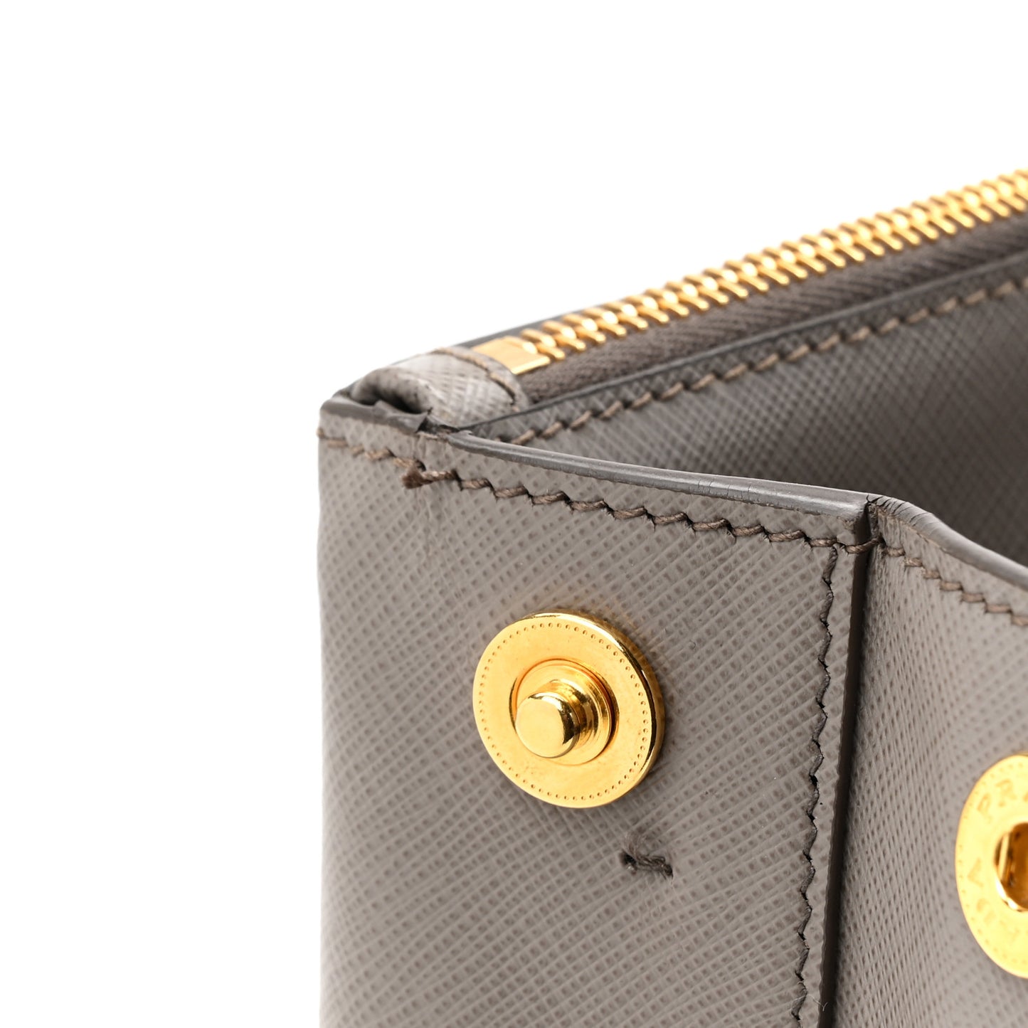 Saffiano Medium Galleria Double Zip Tote  Argilla
