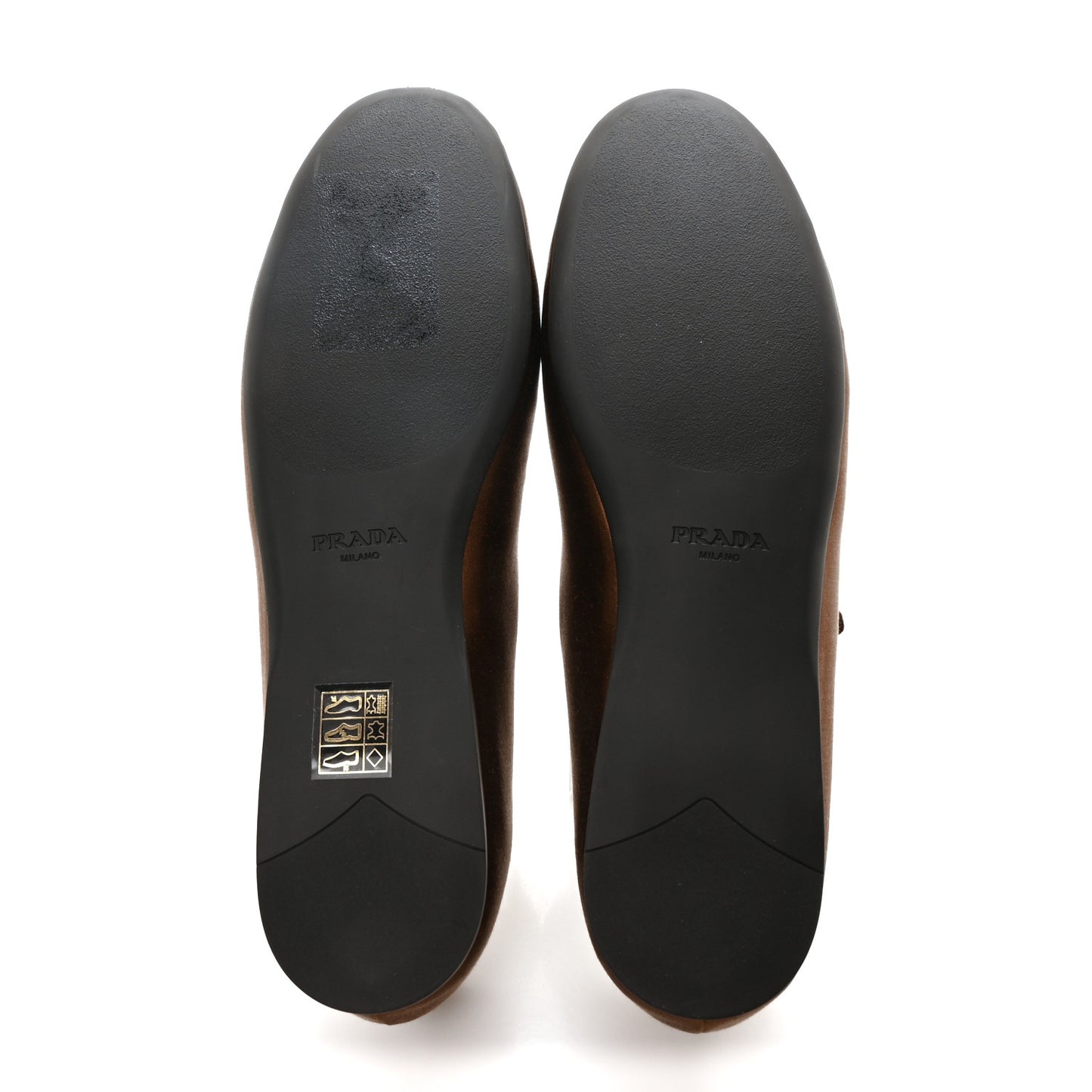 Satin Triangle Ballerina Flats 38.5 Tabacco