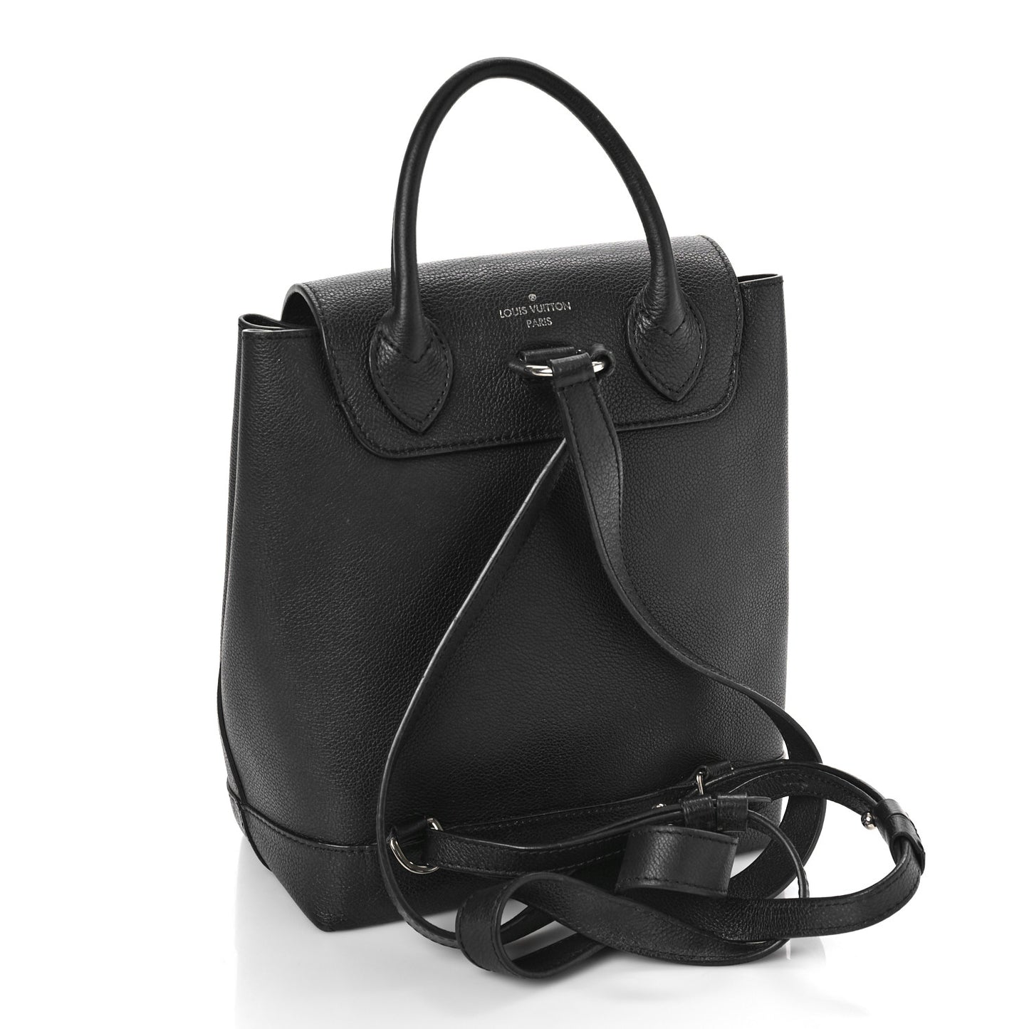 Calfskin Lockme Backpack Black