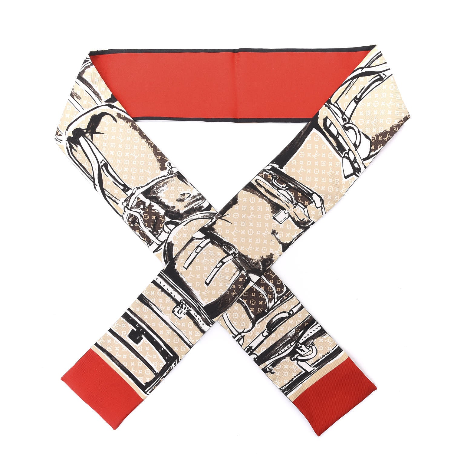 Louis Vuitton Silk Monogram Trunks Bandeau Brown 1 of 5
