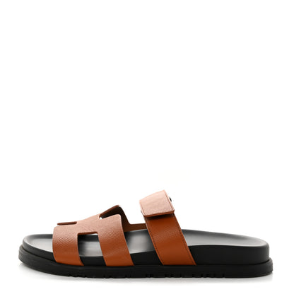 Hermes Epsom Womens Chypre Sandals 38 Natural 1 of 11