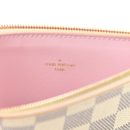 Louis Vuitton Damier Azur Felicie Chain Wallet Zippered Insert Rose Ballerine 6 of 6