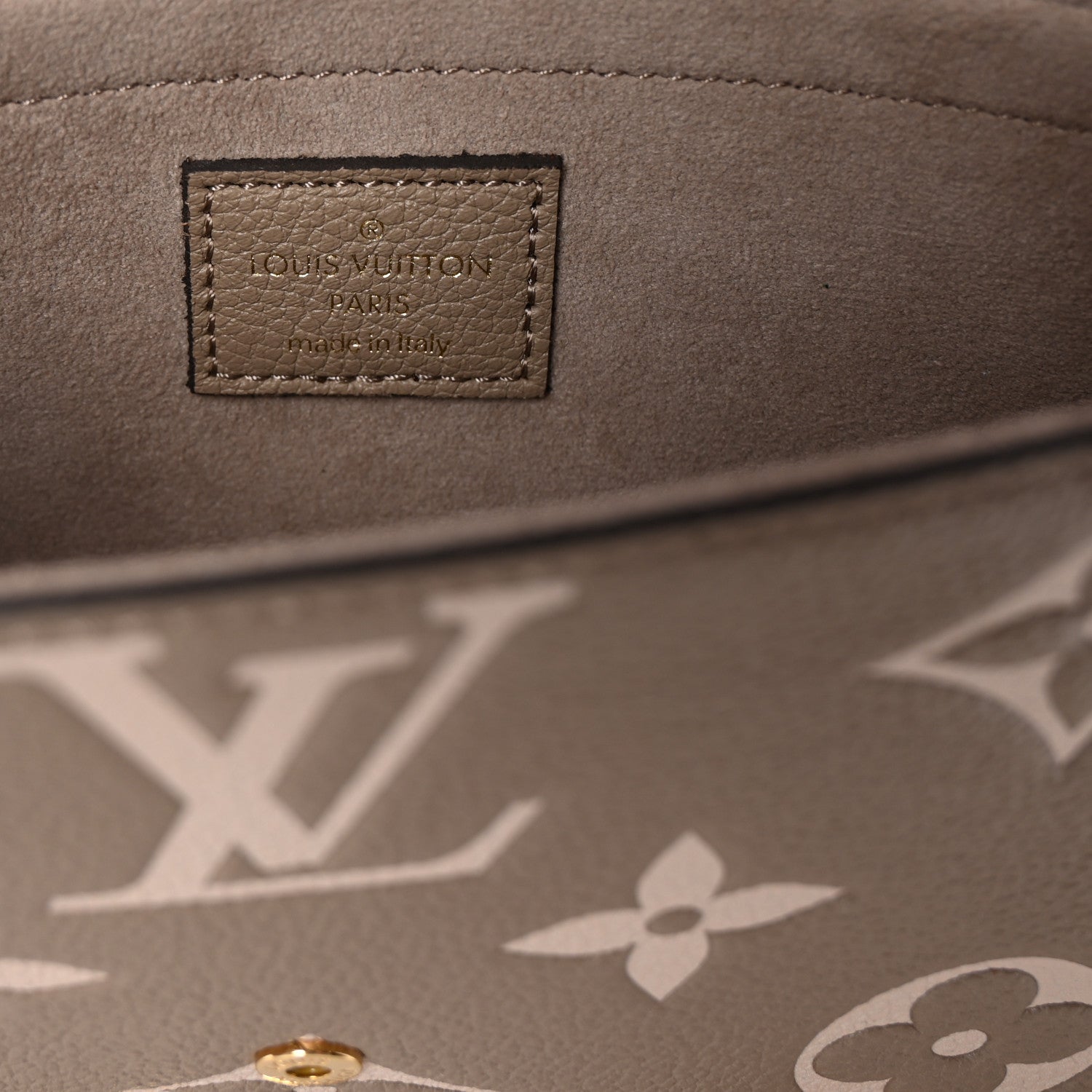 Louis Vuitton Empreinte Monogram Giant Felicie Pochette Tourterelle Creme 7 of 11