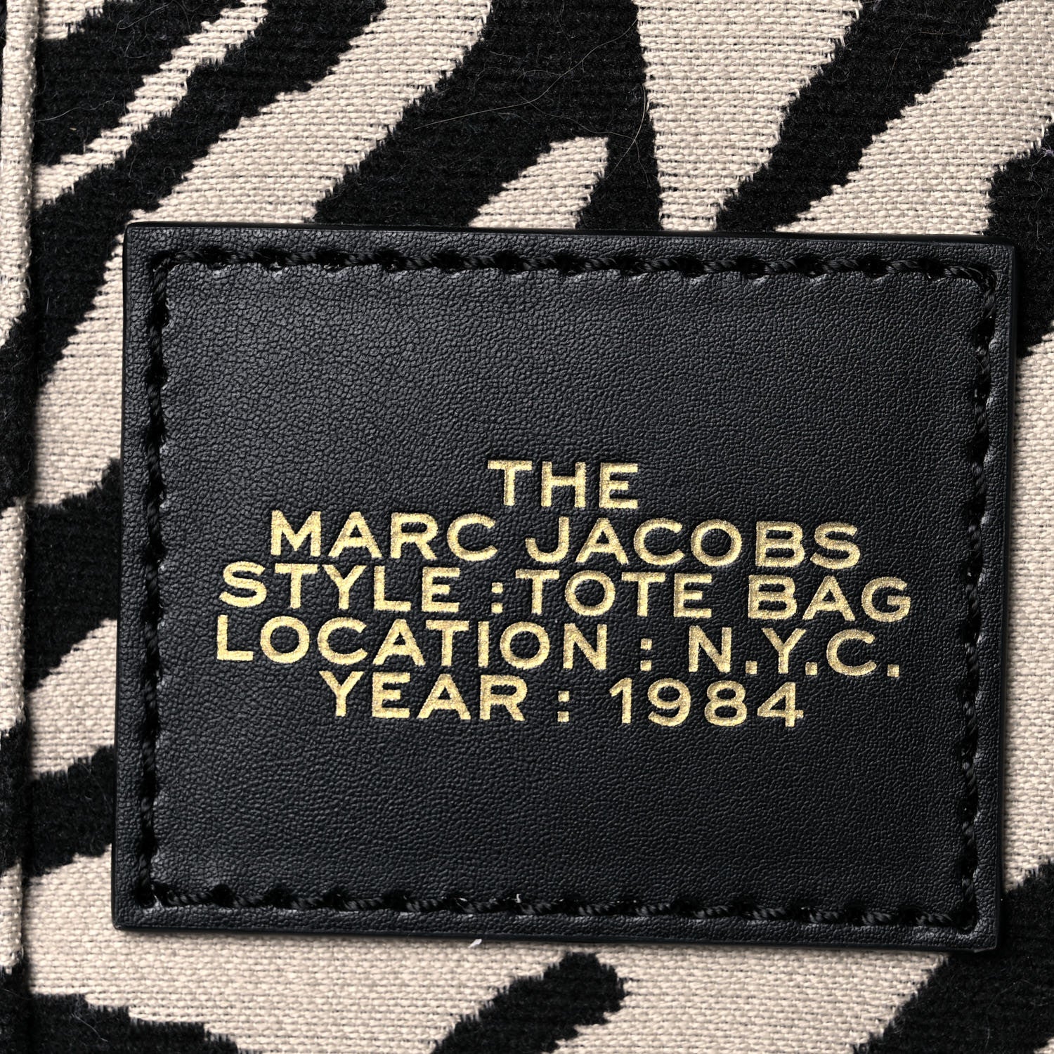 Marc Jacobs Cotton Canvas Zebra Tiger Print Mini The Traveler Tote Bag 12 of 12