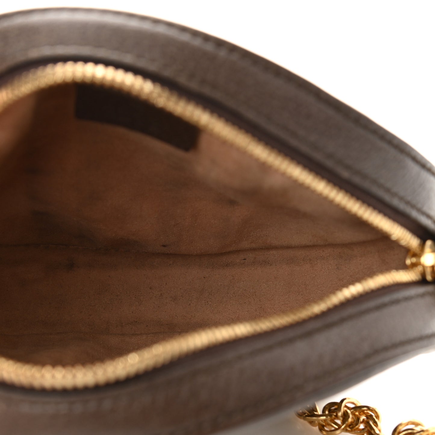 GG Supreme Monogram Web Mini Ophidia Round Shoulder Bag Brown