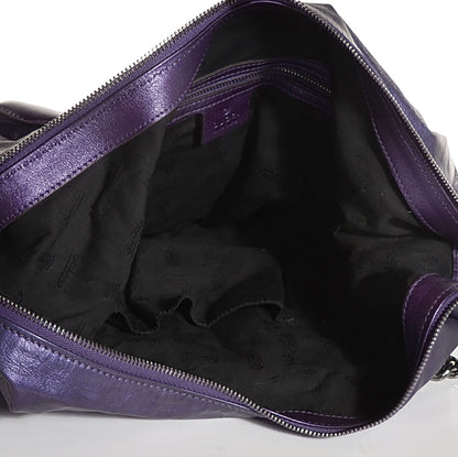 Gucci Metallic Calfskin Medium Galaxy Hobo Purple 5 of 7