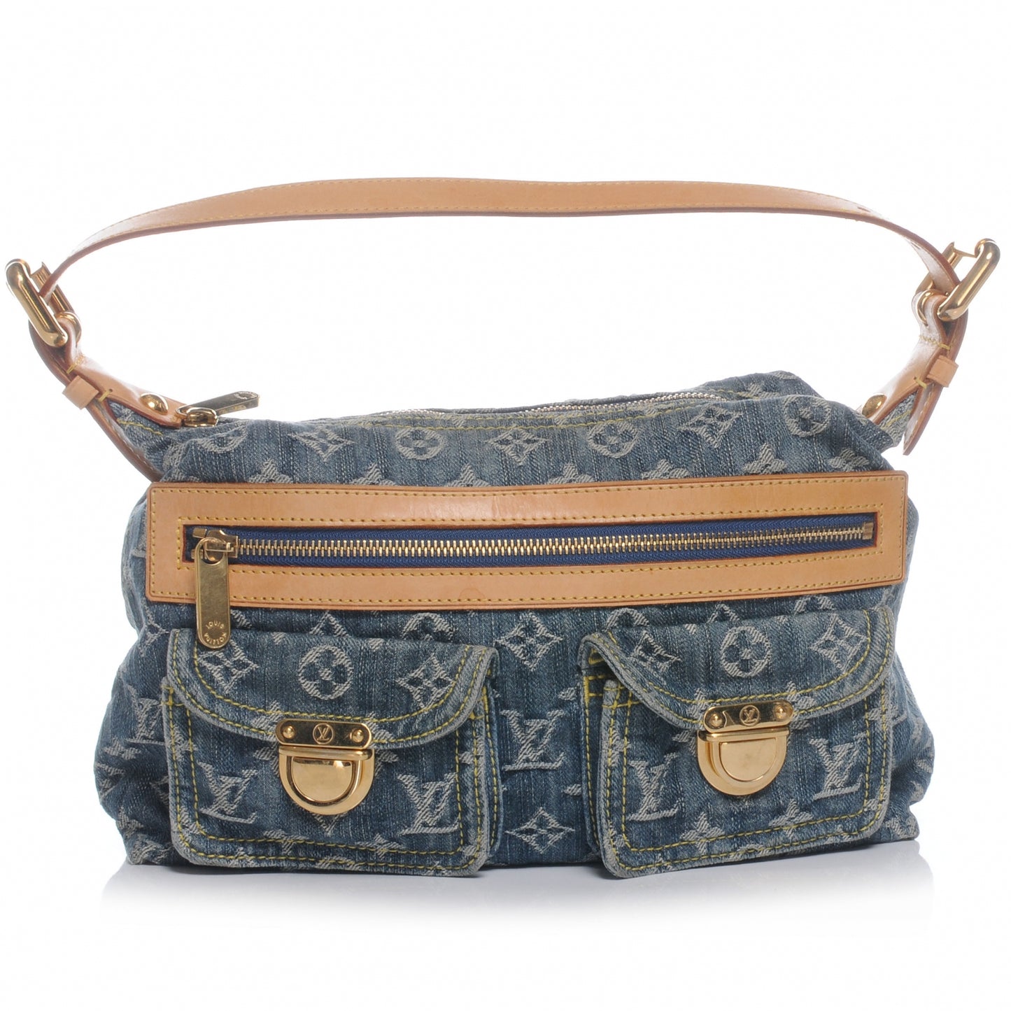 Monogram Denim Baggy PM Blue