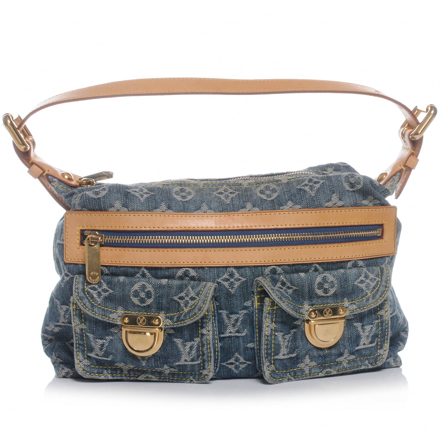 Louis Vuitton Monogram Denim Baggy PM Blue 1 of 7