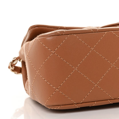 Chanel Lambskin Quilted Mini Rectangular Flap Brown 7 of 8